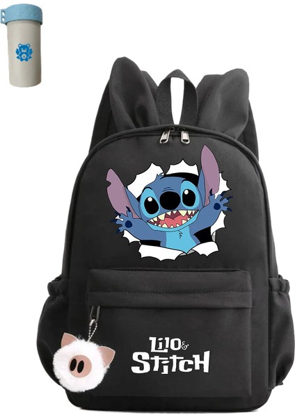 Sevimli Disney Lilo Dikişli Sırt Çantası Kız Erkek Öğrenci Gençler Çocuk Sırt Çantası (Yurt Dışından)