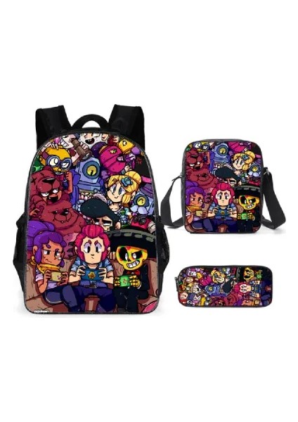 3 Adet/takım Oyun Sırt Çantası Yeni Oyun Yıldızı Moda Sırt Çantası Omuz Çantası 3D Baskılı Okul Çantası Mochilas Öğrenci Sırt Çantası (Yurt Dışından)