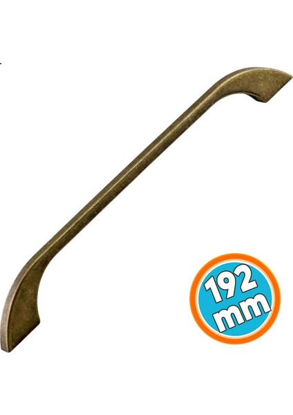Metal Mobilya Mutfak Dolabı Kulbu 192 mm - 19.2 cm - Eskitme Antik Sarı