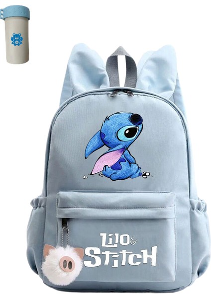 Kız Sırt Çantası Erkek Gençler Sırt Çantası Rahat Okul Çantası Seyahat Tavşan Kulakları Sırt Çantası (Yurt Dışından)