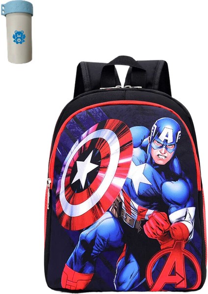 Örümcek Adam Sırt Çantası Çocuk Karikatür Kaptan Amerika Anaokulu Çocuk Okul Çantası (Yurt Dışından)