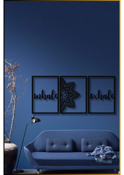 3 Parça Meditasyon ve Mandala Figürlü Metal Tablo modelleri