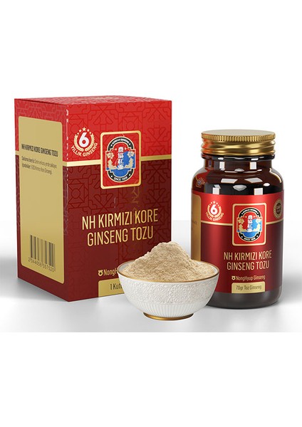 Kırmızı Kore Ginseng Tozu 6 Yıllık 60gr