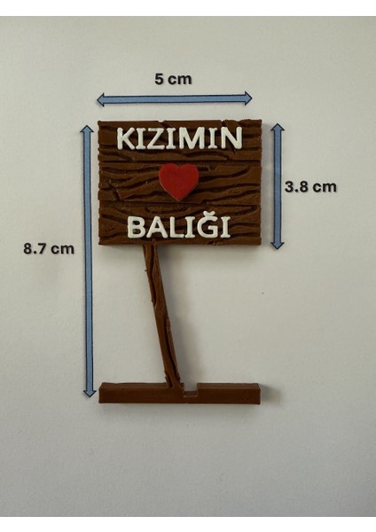 Akvaryum Dekoru - Kızımın Balığı (Ahşap Desenli) fiyatları