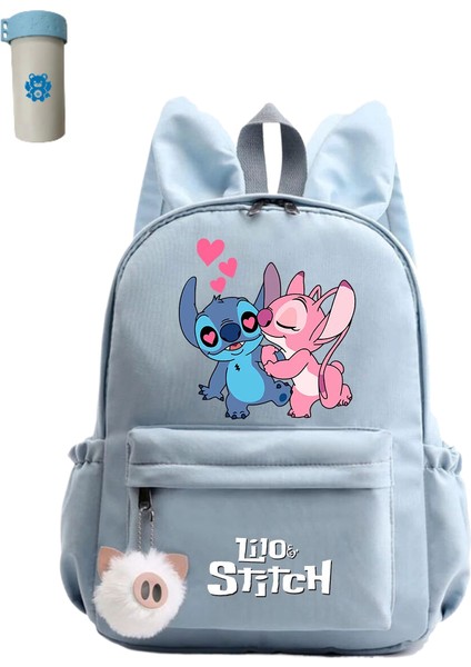 Sevimli Disney Lilo Dikişli Sırt Çantası Kız Erkek Öğrenci Gençler Çocuk Sırt Çantası (Yurt Dışından)