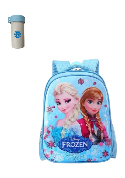 Disney Dondurulmuş Sırt Çantası Elsa Anna Snow Queen Sevimli Sırt Çantası Çocuk Okul Çantası (Yurt Dışından)