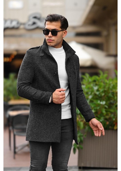 Tuci Payson Dik Yaka Dar Kesim Cep Detaylı Kaşe Palto fiyatları