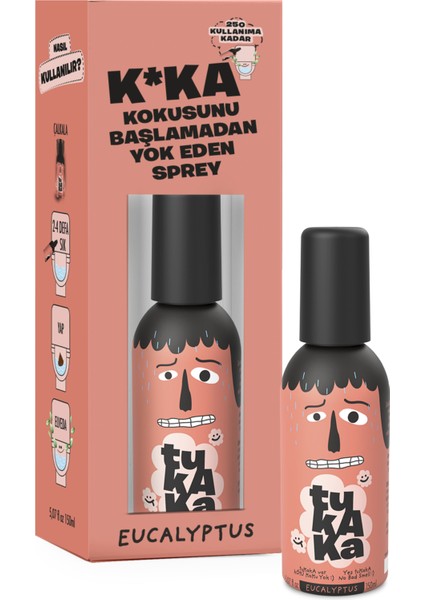 Tuvalet Öncesi Kötü Koku Giderici Sprey, Uzun Ömürlü Banyo ve Tuvalet Kokusu 150 ml - Eucalyptus