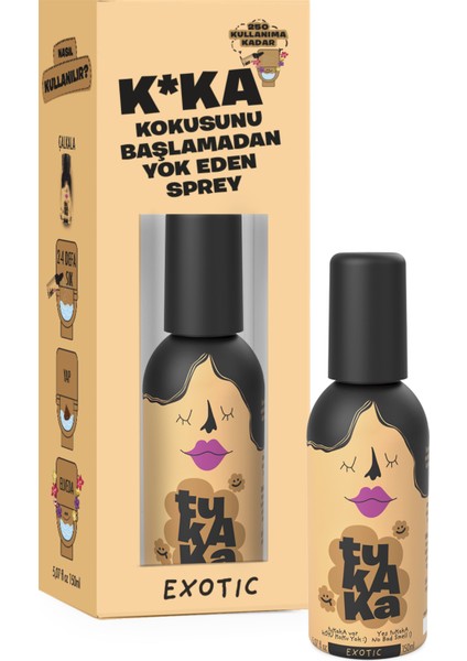 Tuvalet Öncesi Kötü Koku Giderici Sprey, Uzun Ömürlü Banyo ve Tuvalet Kokusu 150 ml - Exotic