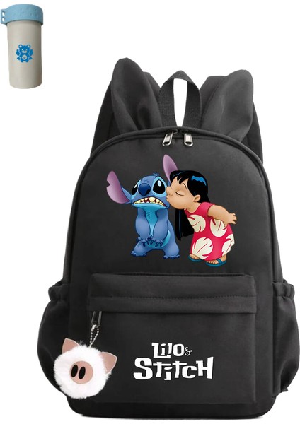 Sevimli Disney Lilo Dikişli Sırt Çantası Kız Erkek Öğrenci Gençler Çocuk Sırt Çantası (Yurt Dışından)