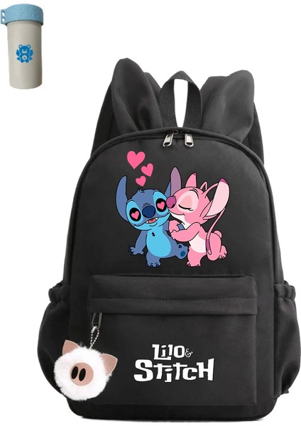 Sevimli Disney Lilo Dikişli Sırt Çantası Kız Erkek Öğrenci Gençler Çocuk Sırt Çantası (Yurt Dışından)
