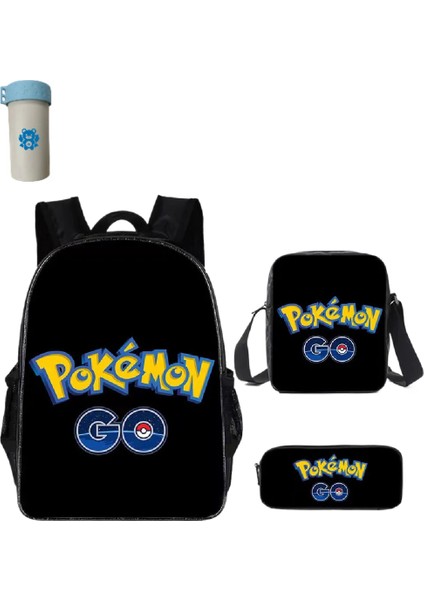 Pokemon Çocuklar Okul Sırt Çantası Saklama Çantası Kawaii Pikachu Çizgi Film Karakteri Öğrenci (Yurt Dışından)