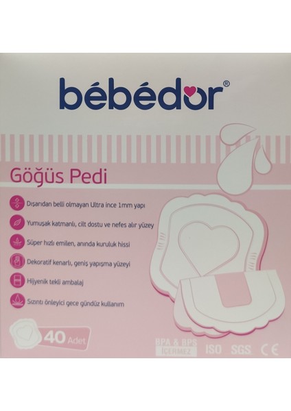 Göğüs Pedi 40 Adet Ince Yapı Yeni