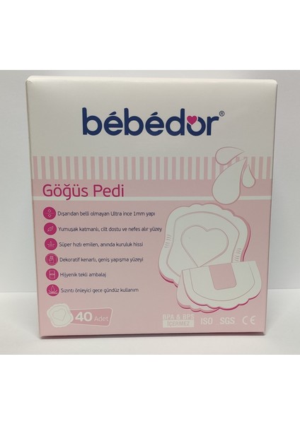 Göğüs Pedi 40 Adet Ince Yapı Yeni