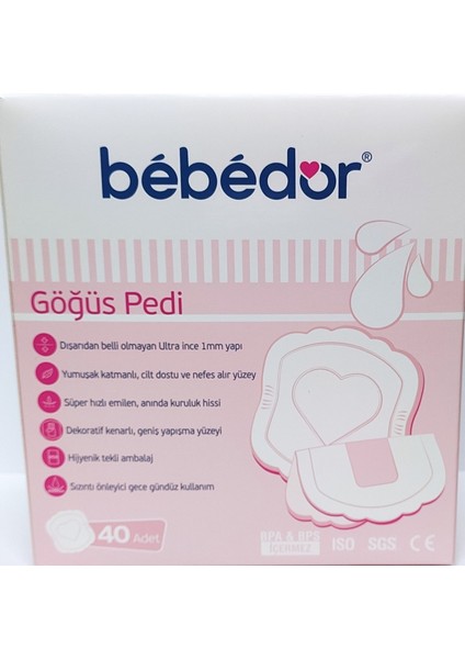 Göğüs Pedi 40 Adet Ince Yapı Yeni