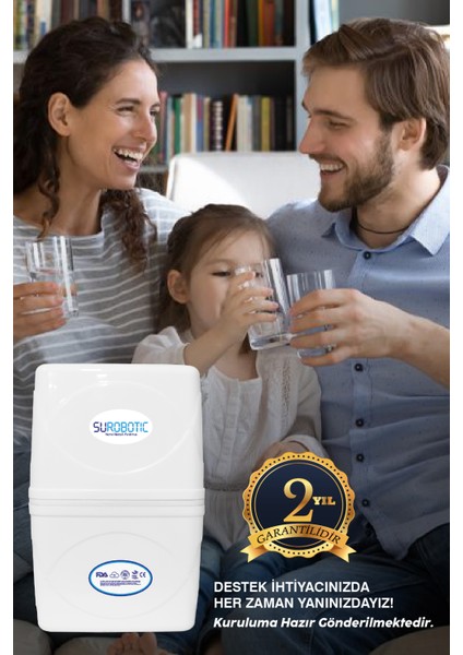 Su Arıtma Cihazı 80 Gpd Membranlı 6 Filtreli Multimineral Filtreli 8 Lt Paslanmaz Çelik Tanklı