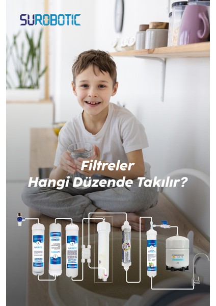 Su Arıtma Cihazı 80 Gpd Membranlı 6 Filtreli Multimineral Filtreli 8 Lt Paslanmaz Çelik Tanklı