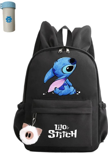 Sevimli Disney Lilo Dikişli Sırt Çantası Kız Erkek Öğrenci Gençler Çocuk Sırt Çantası (Yurt Dışından)