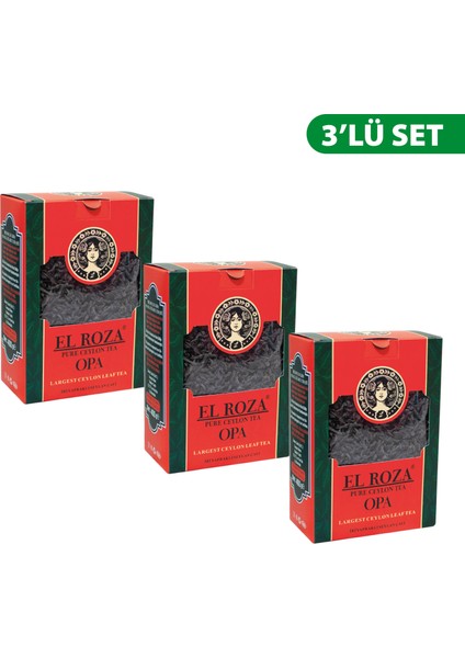 El Roza Opa Ceylon Tea Siyah Çay 400 gr 3 Adet