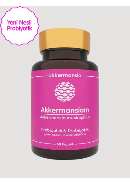 Macro-Biome Akkermansiam Probiyotik & Prebiyotik Içeren Kapsül Takviye Edici Gıda 60 Kapsül