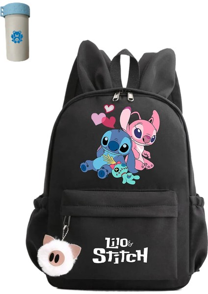 Sevimli Disney Lilo Dikişli Sırt Çantası Kız Erkek Öğrenci Gençler Çocuk Sırt Çantası (Yurt Dışından)