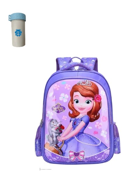 Disney Dondurulmuş Sırt Çantası Elsa Anna Snow Queen Sevimli Sırt Çantası Çocuk Okul Çantası (Yurt Dışından)