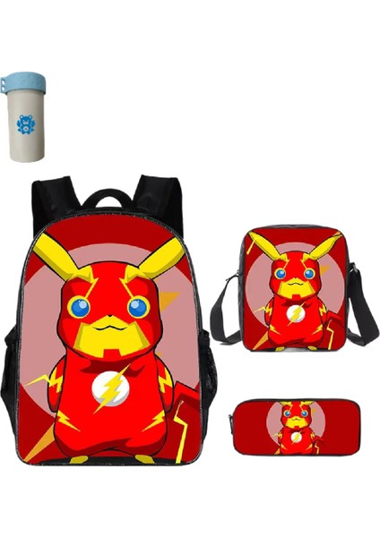 Pokemon Çocuklar Okul Sırt Çantası Saklama Çantası Kawaii Pikachu Çizgi Film Karakteri Öğrenci (Yurt Dışından)
