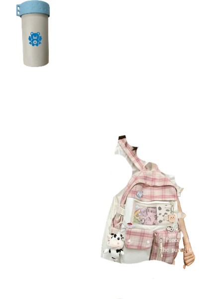 Büyük Kapasiteli Sevimli Kadın Çok Cepli Naylon Sırt Çantası Ins Ortaokul Öğrencisi Okul Çantası (Yurt Dışından)