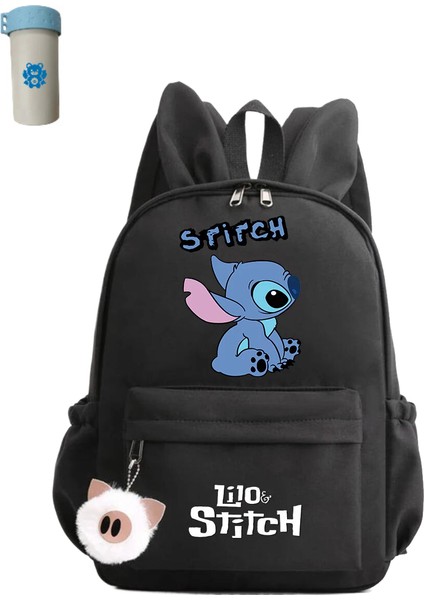 Sevimli Disney Lilo Dikişli Sırt Çantası Kız Erkek Öğrenci Gençler Çocuk Sırt Çantası (Yurt Dışından)