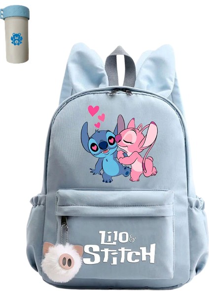 Kız Sırt Çantası Erkek Gençler Sırt Çantası Rahat Okul Çantası Seyahat Tavşan Kulakları Sırt Çantası (Yurt Dışından)