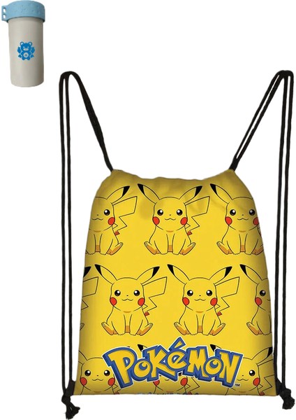 Anime Pokemon Sırt Çantası Pikachu Paketi Cep Polyester Ipli Çanta Öğrenci Taşınabilir Okul Çantası Oyuncak Açık Sırt Çantası Hediye (Yurt Dışından)