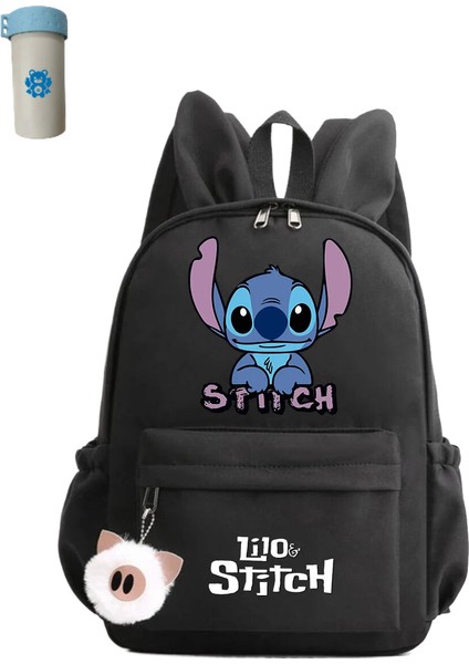 Sevimli Disney Lilo Dikişli Sırt Çantası Kız Erkek Öğrenci Gençler Çocuk Sırt Çantası (Yurt Dışından)