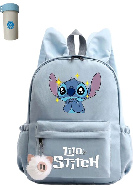 Kız Sırt Çantası Erkek Gençler Sırt Çantası Rahat Okul Çantası Seyahat Tavşan Kulakları Sırt Çantası (Yurt Dışından)