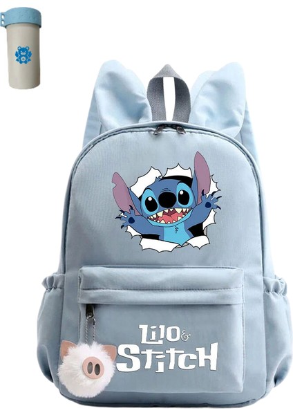 Kız Sırt Çantası Erkek Gençler Sırt Çantası Rahat Okul Çantası Seyahat Tavşan Kulakları Sırt Çantası (Yurt Dışından)