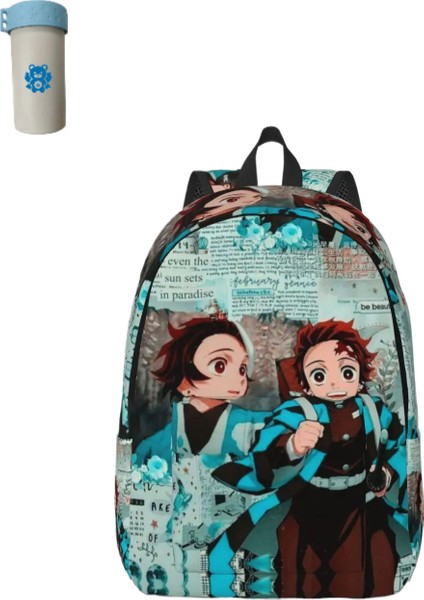 Sırt Çantası Erkek Günlük Okul Çantası Üniversite Anime Kimestu No Yaiba Çantası (Yurt Dışından)