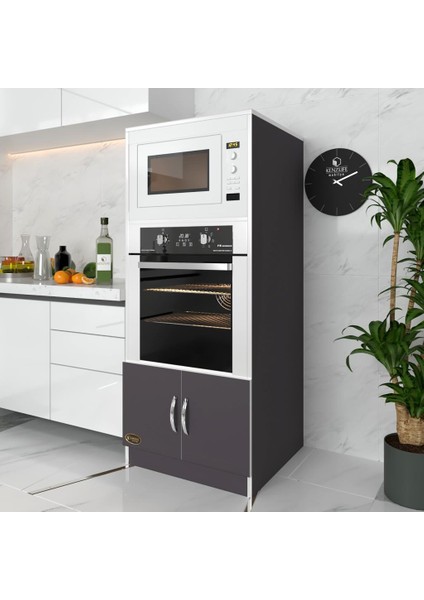 Kenzlife ankastre fırın dolabı ahsen gri mutfak modelleri