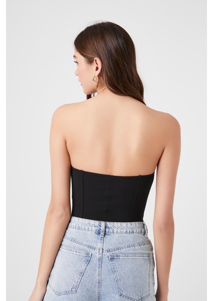 F21 Kalp Yaka Straplez Body indirimleri