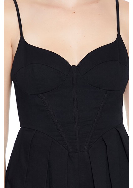 F21 Pileli Askılı Korse Tulum