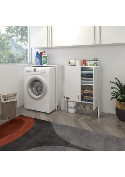 Kenzlife çamaşır makinesi dolabı sinem byz 180x066x30 banyo kiler