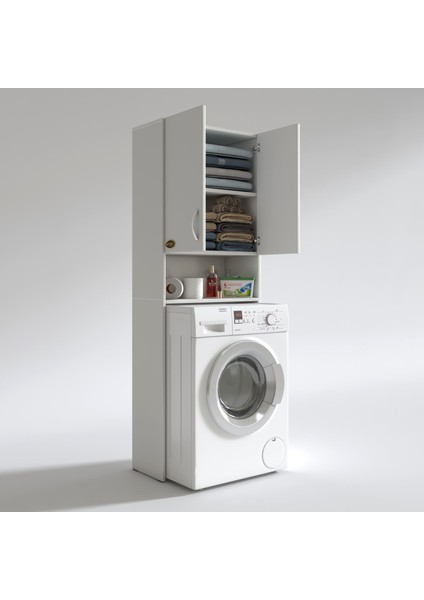 Kenzlife çamaşır makinesi dolabı sinem byz 180x066x30 banyo kiler