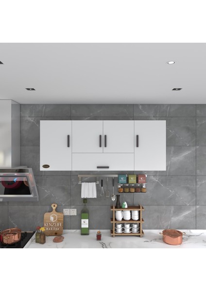 Kenzlife hazır mutfak acus byz mutfak dolabı kapaklı raflı