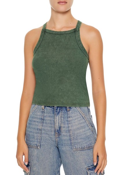 Racerback Mineral Yıkamalı Atlet