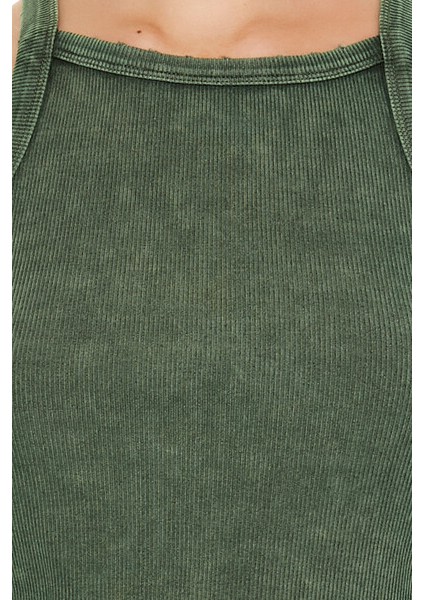 Racerback Mineral Yıkamalı Atlet