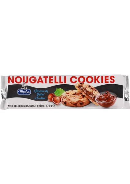 Nougatelli Cookies Bitter Çikolatalı Kakaolu Fındık Kremalı Dolgulu Kurabiye 175 Gr. (1 Paket) modelleri