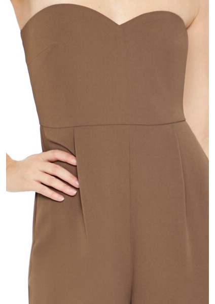 F21 Straplez Kalp Yaka Tulum
