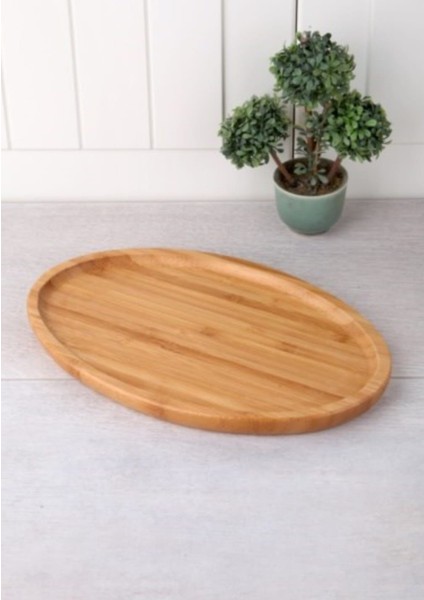 Bambu Oval Sunum Tepsi 24 cm BS2415