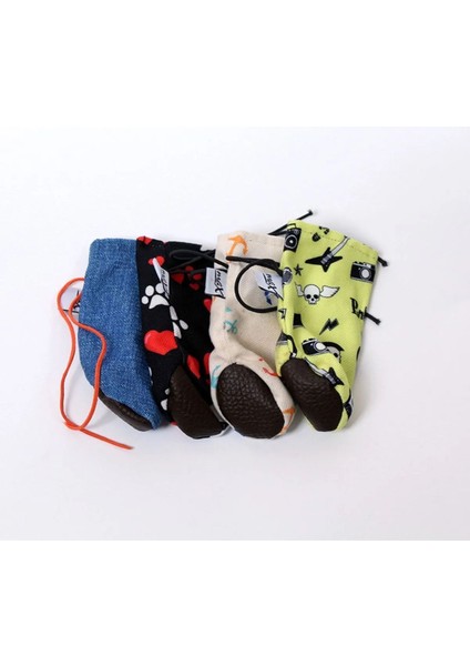 Su Geçirmez Kedi Köpek Ayakkabısı Krem modelleri