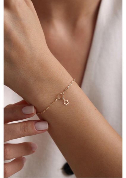 Slim Yıldız Sallantılı Işıltılı Bileklik modelleri