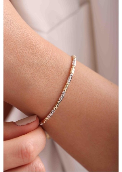 Kalemli 2 Renk Dorika ve Uzun Top Bileklik modelleri