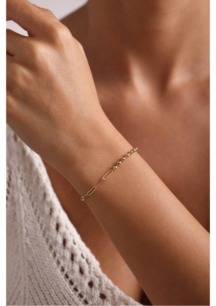 Italyan Tasarım Uzun Ataş & Top Bileklik